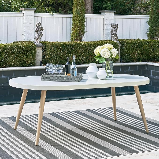 Signature Design by Ashley Seton Creek Casual Aluminum Outdoor Dining Table - Image 2