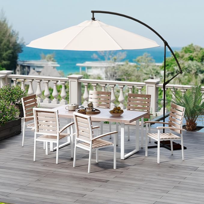 WiberWi 7 Piece Outdoor Dining Set - Image 2