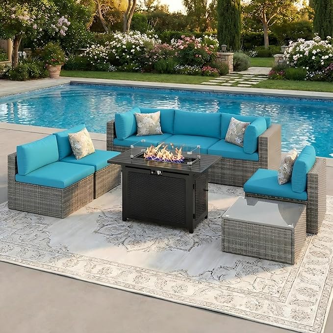Wisteria Lane 8 Pieces Outdoor Patio Furniture Set - Image 8