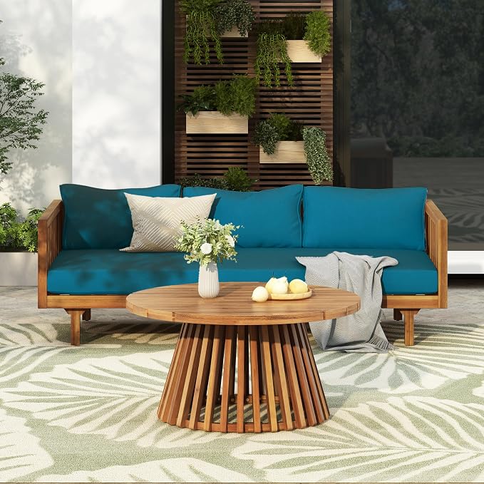Christopher Knight Home Claremont Patio Sofa and Coffee Table Set, 2 Piece - Image 5