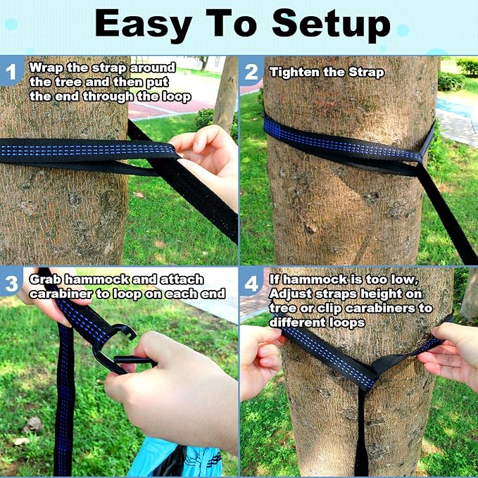 SZHLUX Camping Hammock Double & Single Portable Hammocks - Image 5