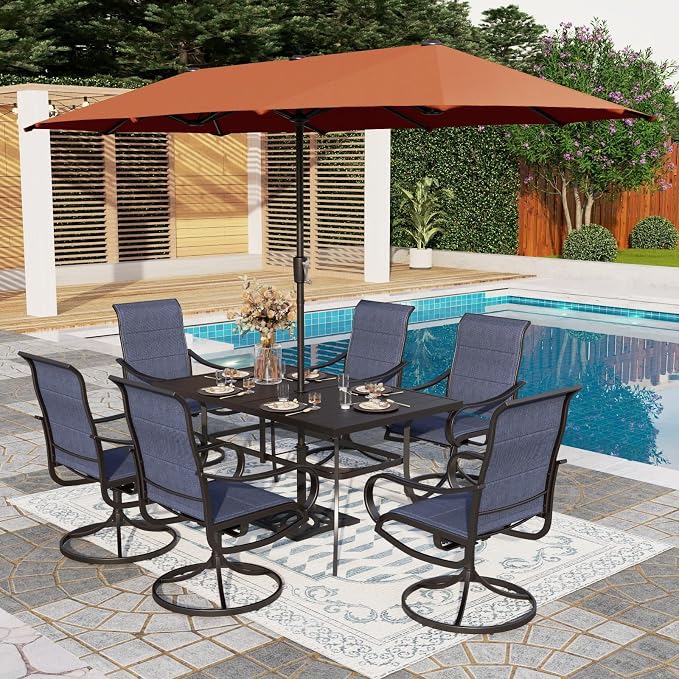 PHI VILLA 8 Piece Patio Dining Set by PHIVILLAThepioneerofcomfortablehouseholdsupplies