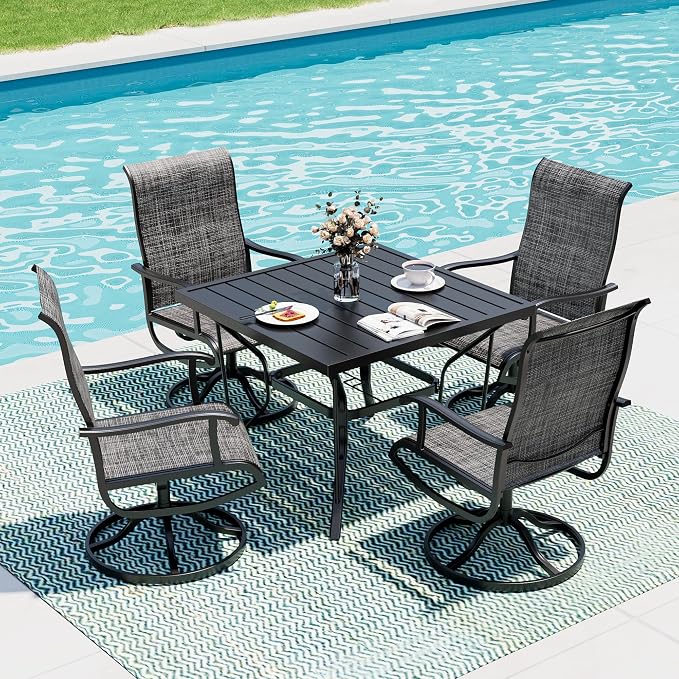 5-Piece Outdoor Dining Set, Patio Furniture Set by PATIOPIA