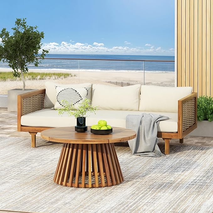 Christopher Knight Home Claremont Patio Sofa and Coffee Table Set, 2 Piece by ChristopherKnightHome