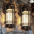 Dusk to Dawn Outdoor Front Porch Light Fixtures Wall Mount Gold-Swept Black by WIHTU