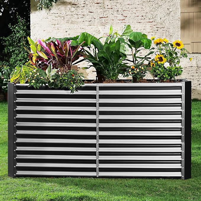Land Guard 8x4x3ft Rectangular Galvanized Raised Garden Beds, Large-Capacity - Image 8