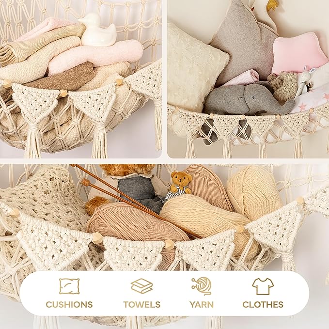 Stuffed Animal Hammock Corner | Sturdy Handcrafted Stuffed Animal Net | 4mm - Image 6