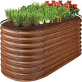Best Choice Products 4x2x2ft Outdoor Metal Raised Garden Bed, Oval Deep Root by BestChoiceProducts