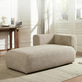 Boucle Chaise Lounge Chair Indoor Comfy Fluffy Lounge Sofa Upholstered Chaise by Unknown