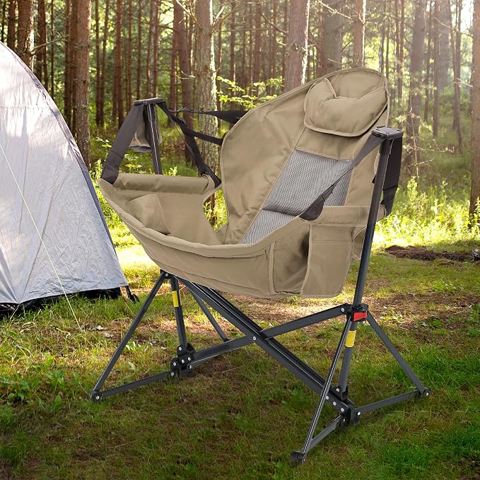 Ainfox Hammock Camping Chair, Foldable Portable Rocking Chairs - Image 2