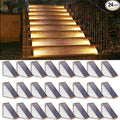NIORSUN Outdoor Stair Lights 24 Pack, Solar Step Lights IP67 Waterproof by NIORSUN