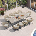 PURPLE LEAF 11 Pieces Patio Dining Set by PURPLELEAF