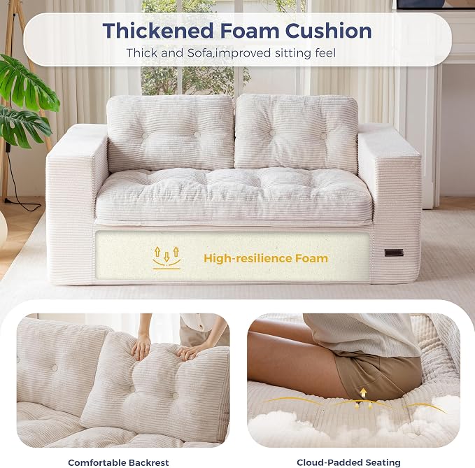 MAXYOYO 63" Loveseat Sofa Couch - Image 4