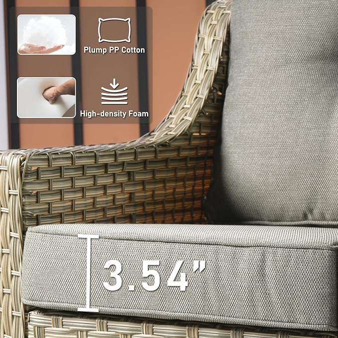 HOOOWOOO 6 Piece Patio Furniture Conversation Sets - Image 6