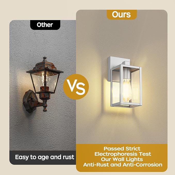 WIHTU Outdoor Lights for House, LED Exterior Front Porch Light Fixtures for - Image 4