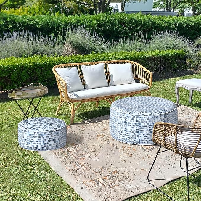 LVTXIII Outdoor Inflatable Ottoman Stool, Patio Water Repellent Footrest Stool - Image 6