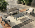 HDPE 5 Piece Patio Furniture Set, Outdoor Sectional Furniture by PatioKingdom