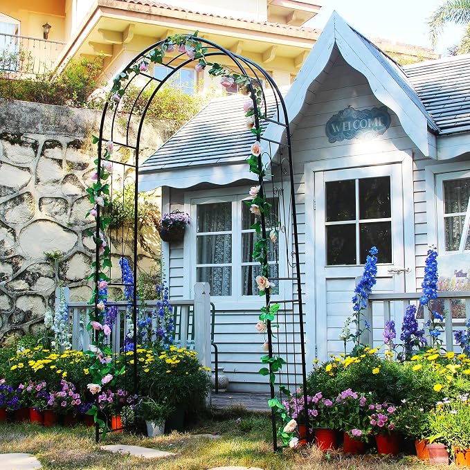 Metal Garden Arch, Wedding & Event Decoration, 94.5" H x 45.3" W Garden Arbor - Image 2