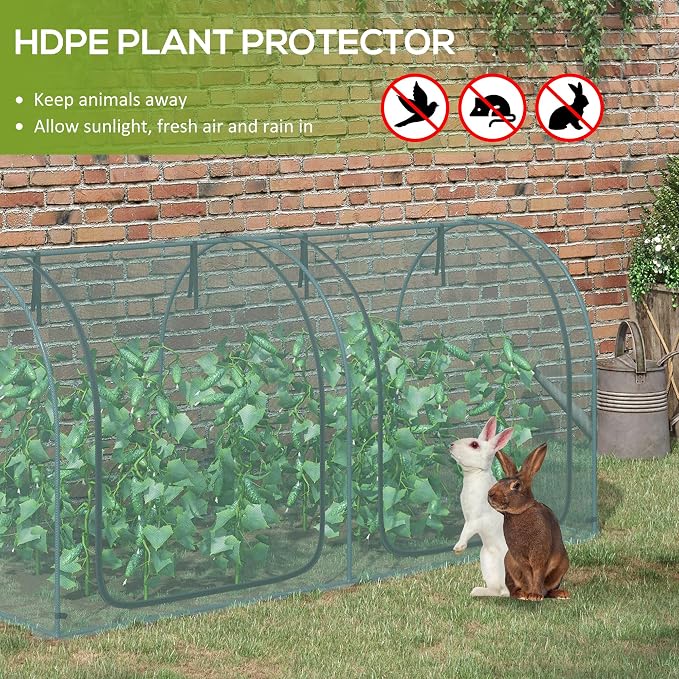 Outsunny 8' x 4' Crop Cage, Plant Protection Tent - Image 3