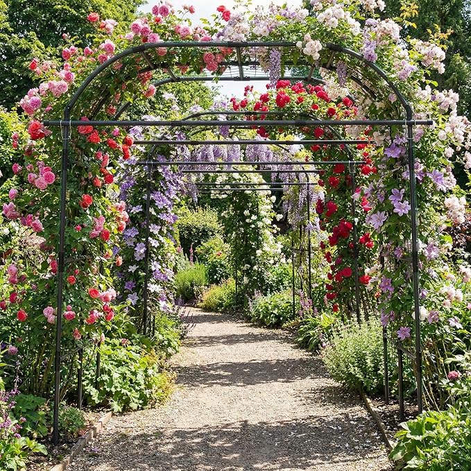 Happygrill Metal Garden Arch Trellis - Image 2