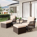HOMREST 5 Piece Outdoor Swivel Chair Set by HOMREST