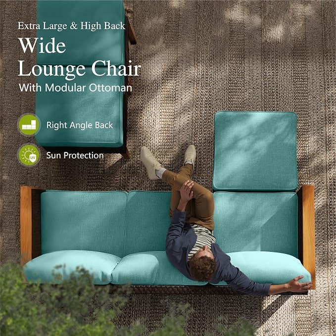 Sophia & William Patio Furniture Sets, 7 Piece Sectional Outdoor Rattan Wicker - Image 4
