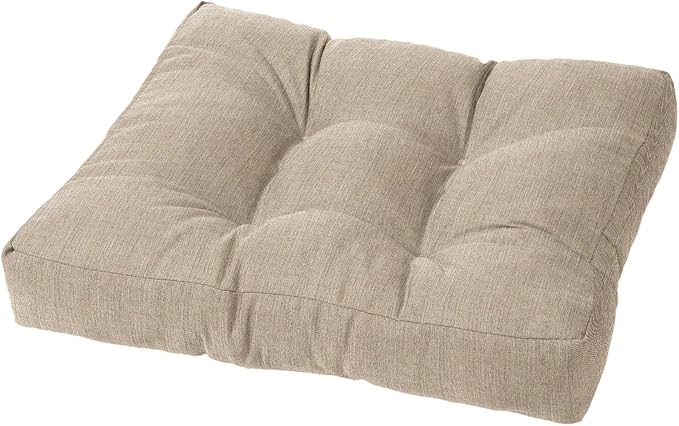 Cushion Source Tufted Ottoman Cushions, Sunbrella Elements Cast Ash by CushionSource