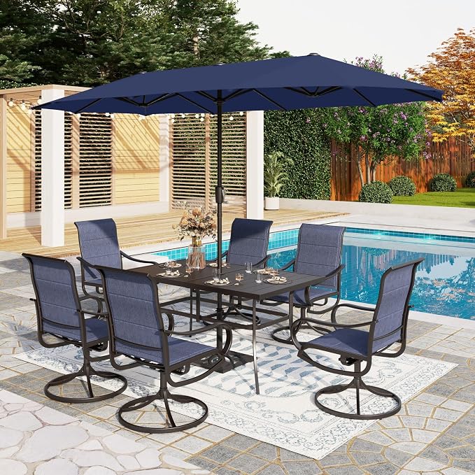 PHI VILLA 8 Piece Patio Dining Set by PHIVILLAThepioneerofcomfortablehouseholdsupplies