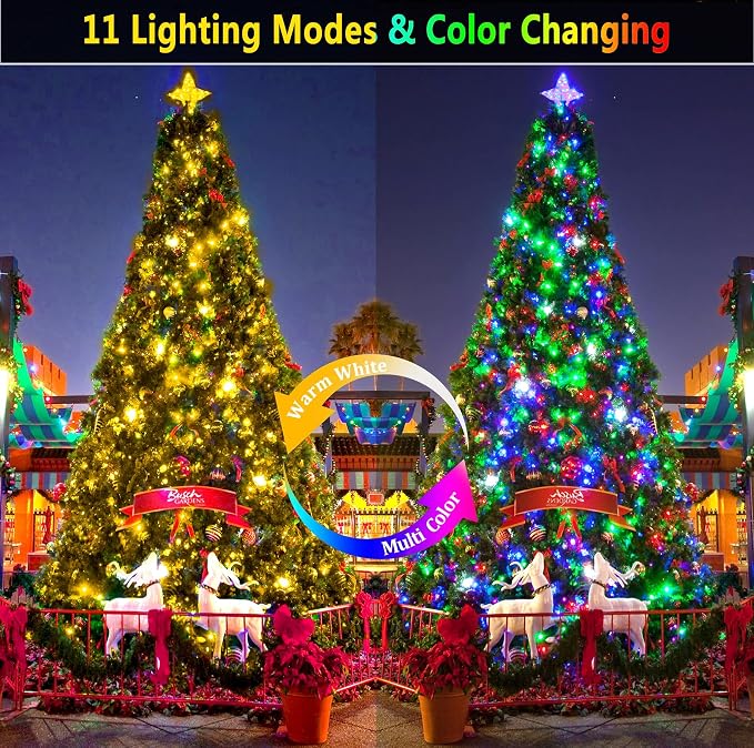 KNONEW 403FT 1000 LED Christmas Lights Color Changing Outdoor String Lights - Image 2