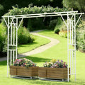 Flat Top Garden Arch Trellis 11FT x 9FT, Super Large Arbor Trellis by OnlyGarden