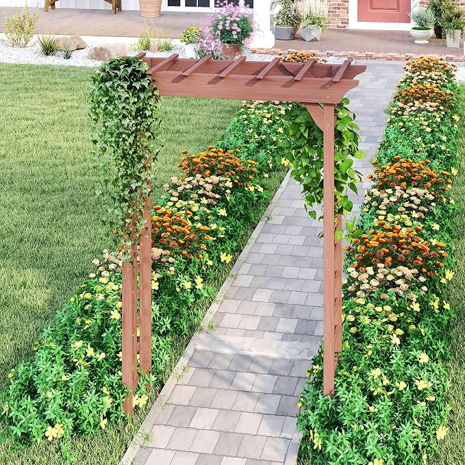 Wooden Garden Arbor, 7ft Wedding Arch - Image 2