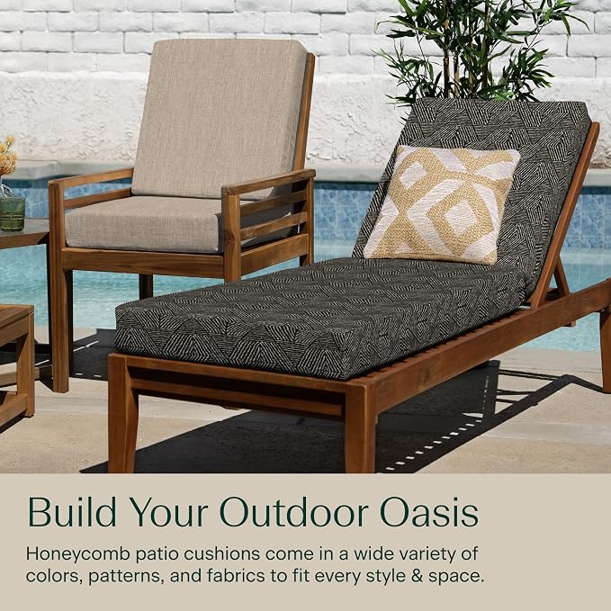 Honeycomb Outdoor Heritage Chaise 21.5 x 70, Zaire Chaise Lounge Cushion - Image 3