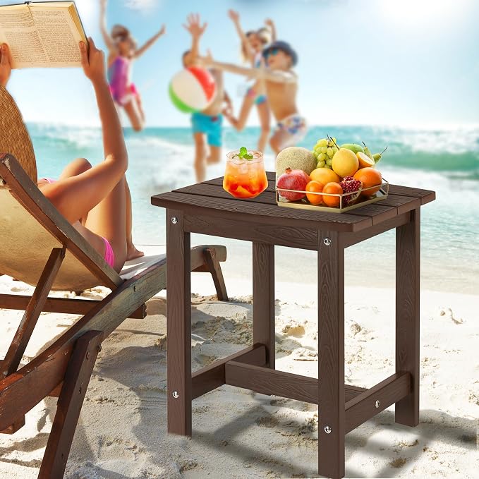 Y&M Outdoor Side Table, HIPS Adirondack Small Single Table, Waterproof Square - Image 5