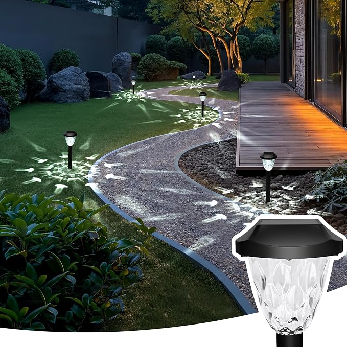 GIGALUMI 12 Pack Solar Lights Outdoor, Solar Pathway Lights - Image 2