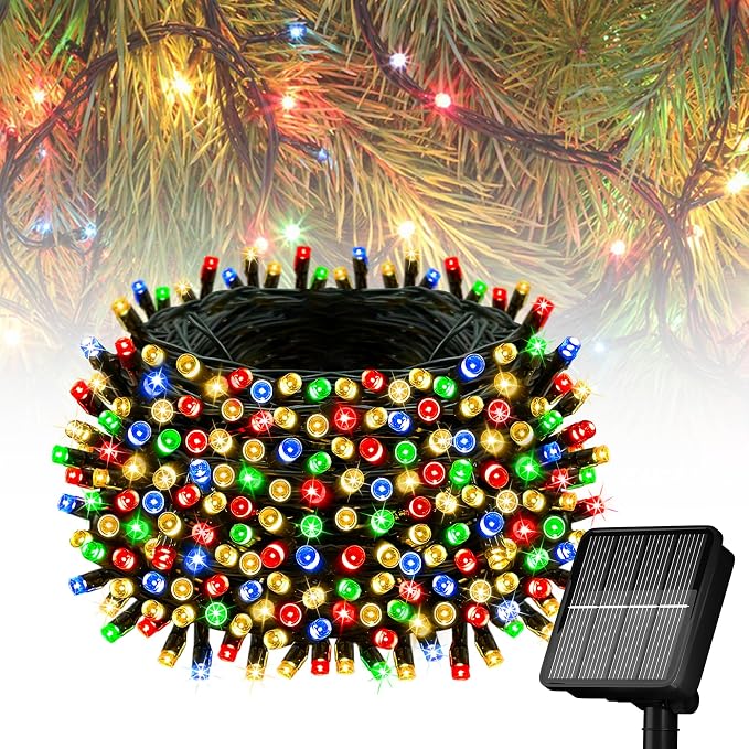Solar String Lights for Outside, 39Ft 100 LED Solar String Lights Outdoor by Flechllary
