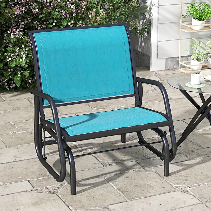 Outsunny Porch Glider, Metal Frame Swing Glider Chair - Image 2