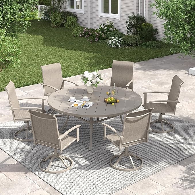 VICLLAX 63" Outdoor Round Patio Table - Image 7
