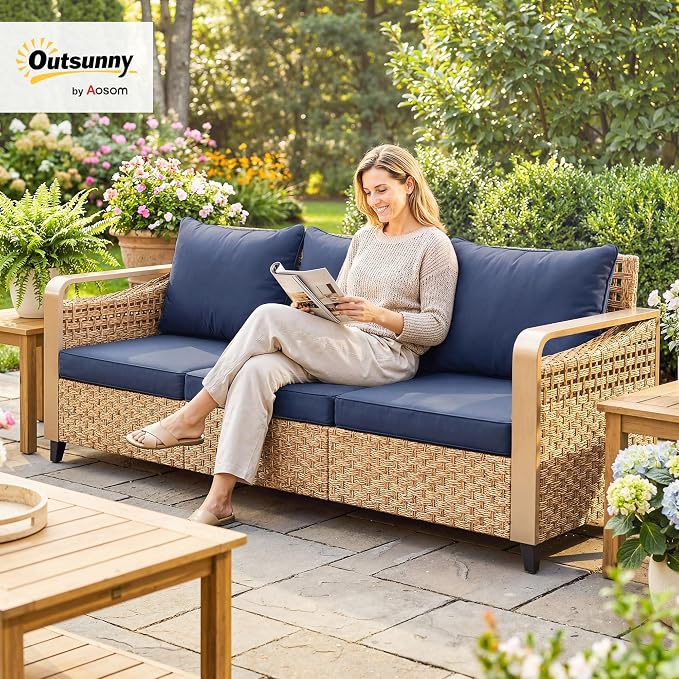 Outsunny Outdoor Patio Couch - Image 2