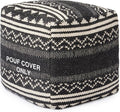 REDEARTH · UNSTUFFED Pouf Ottoman Cover Textured Storage Cube Bean Bag Poof by REDEARTH