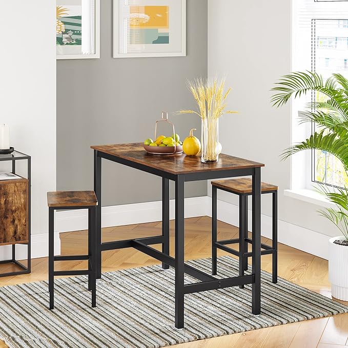 VASAGLE Bar Stools, Kitchen Breakfast Bar Stools - Image 4