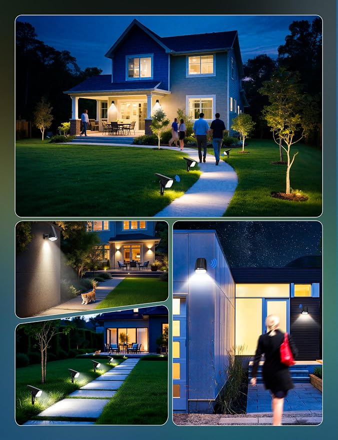 Brightown 6 Pack Solar Motion Lights Outdoor Waterproof, Motion Sensor Spot - Image 7