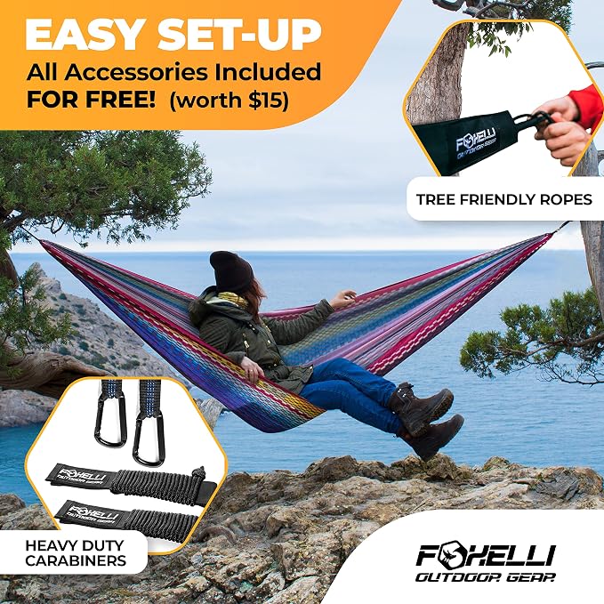 Foxelli Camping Hammock – Ultralight Hammock - Image 2