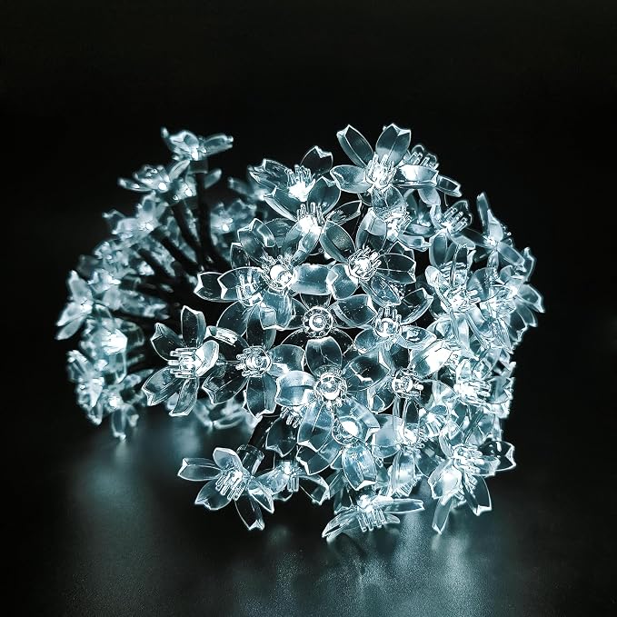 Solar String Lights for Outside，50 LED Solar Flower Lights Outdoor Waterproof - Image 5