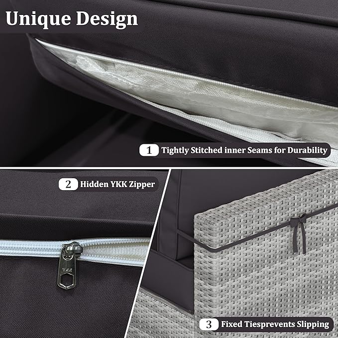 14 Pcs Outdoor Cushion Covers Patio Cushion Slipcovers Replacement Splash Proof - Image 4