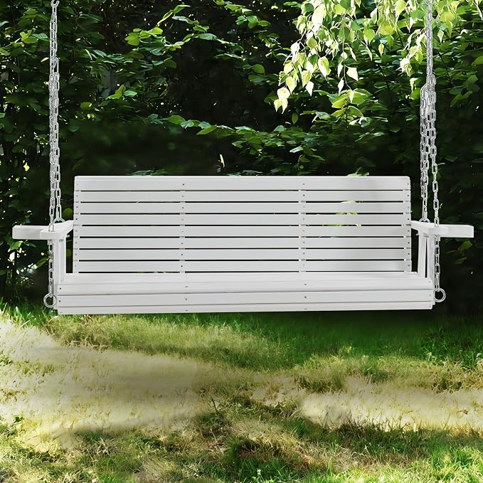 Finnhomy Fir Wooden Hanging Porch Swing Beach - Image 2