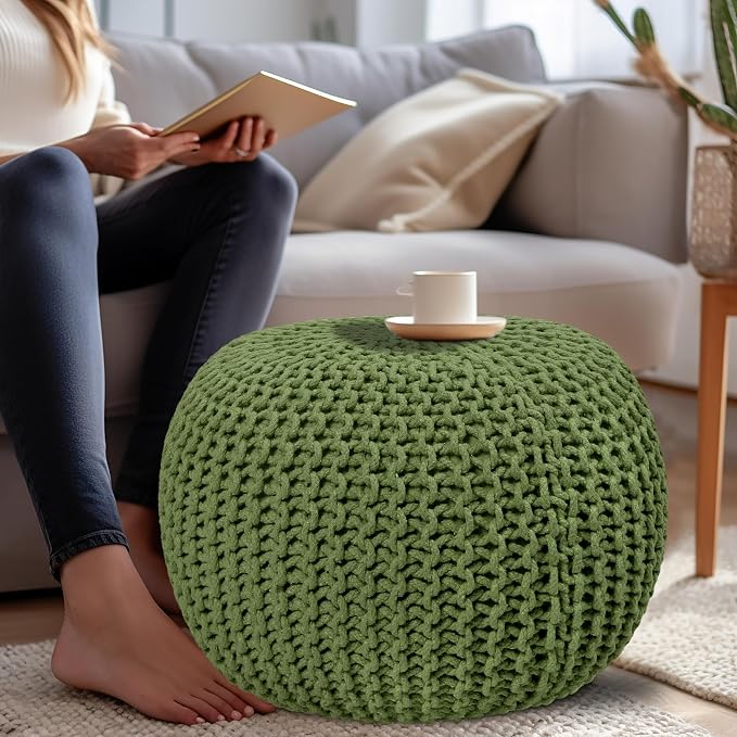 COTTON CRAFT Round Dori Pouf - Image 2