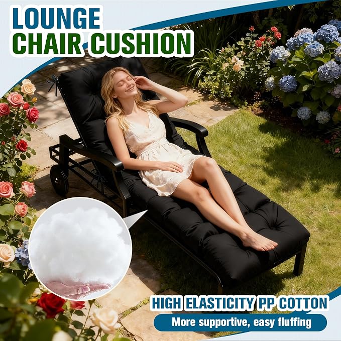 MTMR Chaise Lounge Cushion Outdoor, Non-Slip Chair Cushion - Image 4