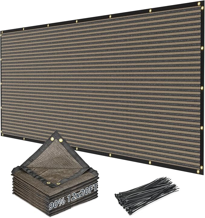 90% Sun Shade Cloth, Kesfitt 12x20FT Garden Shade Cover by Kesfitt