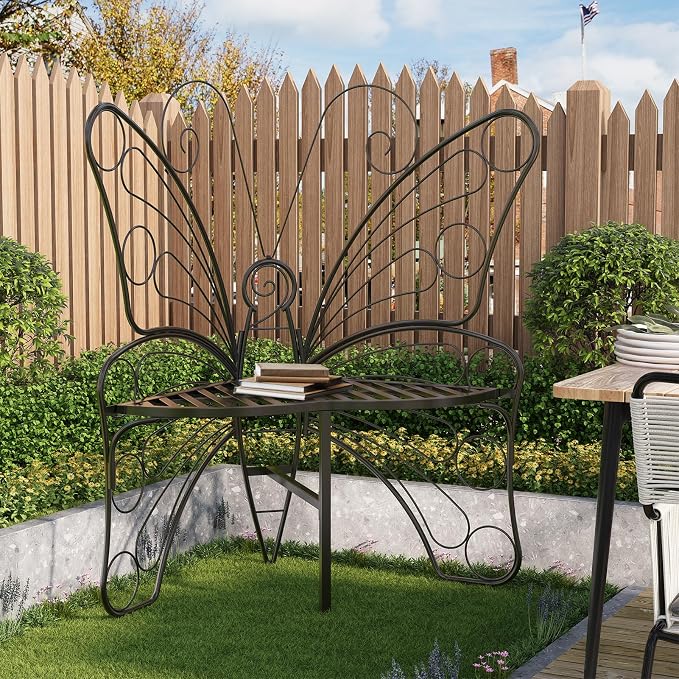 Butterfly Shaped Outdoor Bench, Butterfly Chair Butterfly Bench Outdoor - Image 4