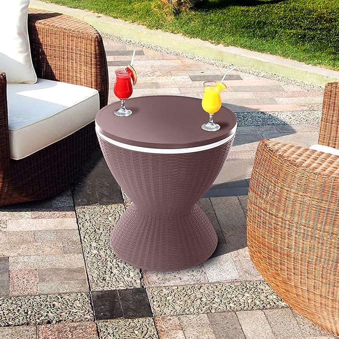 SereneLife Outdoor Cool Bar Table, 7.5 Gallon Beer and Wine Cooler, Patio - Image 2